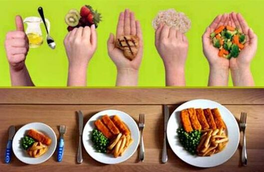 Small portion sizes of food taken for weight loss